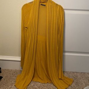Long mustard cardigan